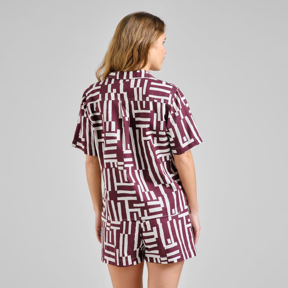 Shirt Torup Lines & Sticks Fig Red