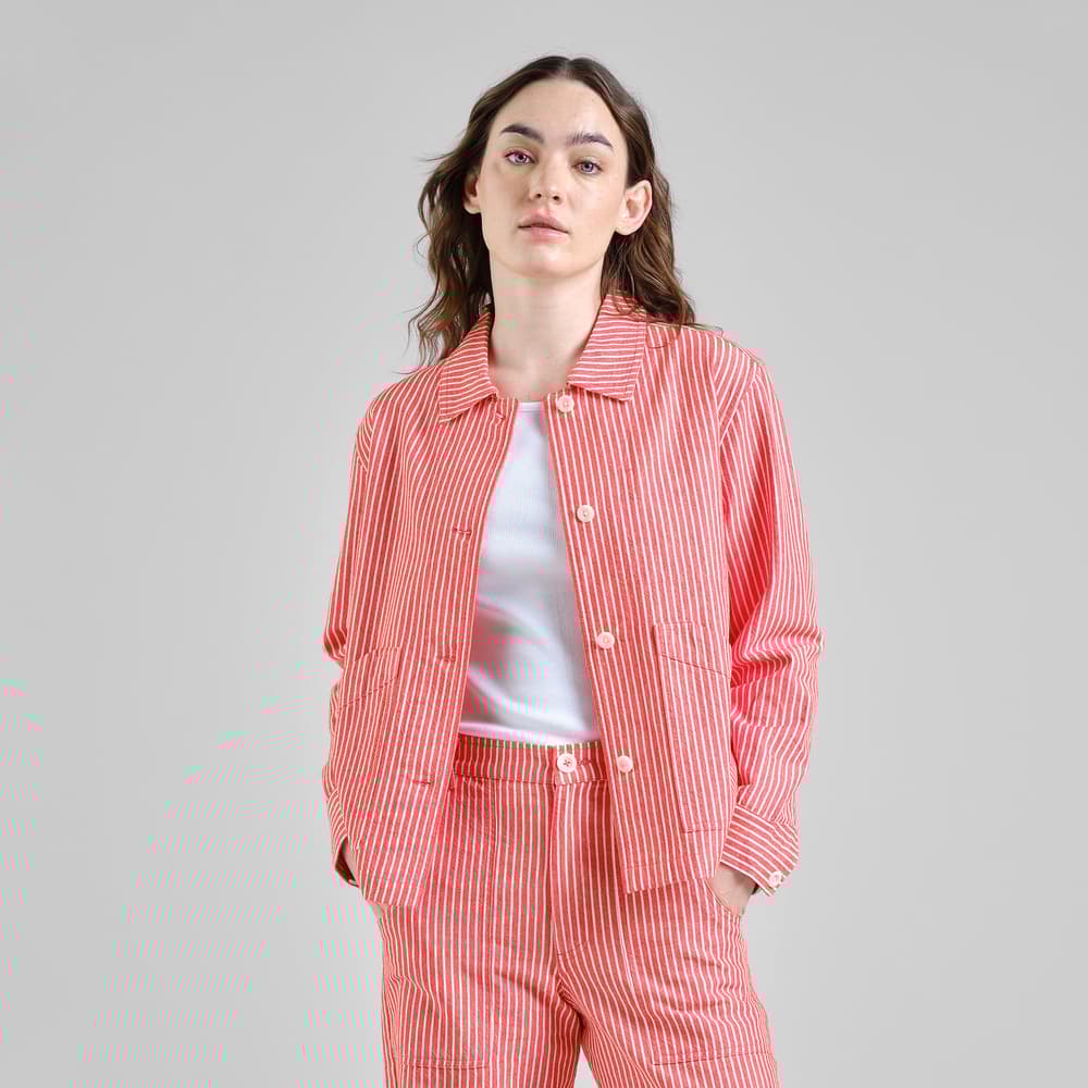 Jacket Stiby Work Stripe Grenadine Red