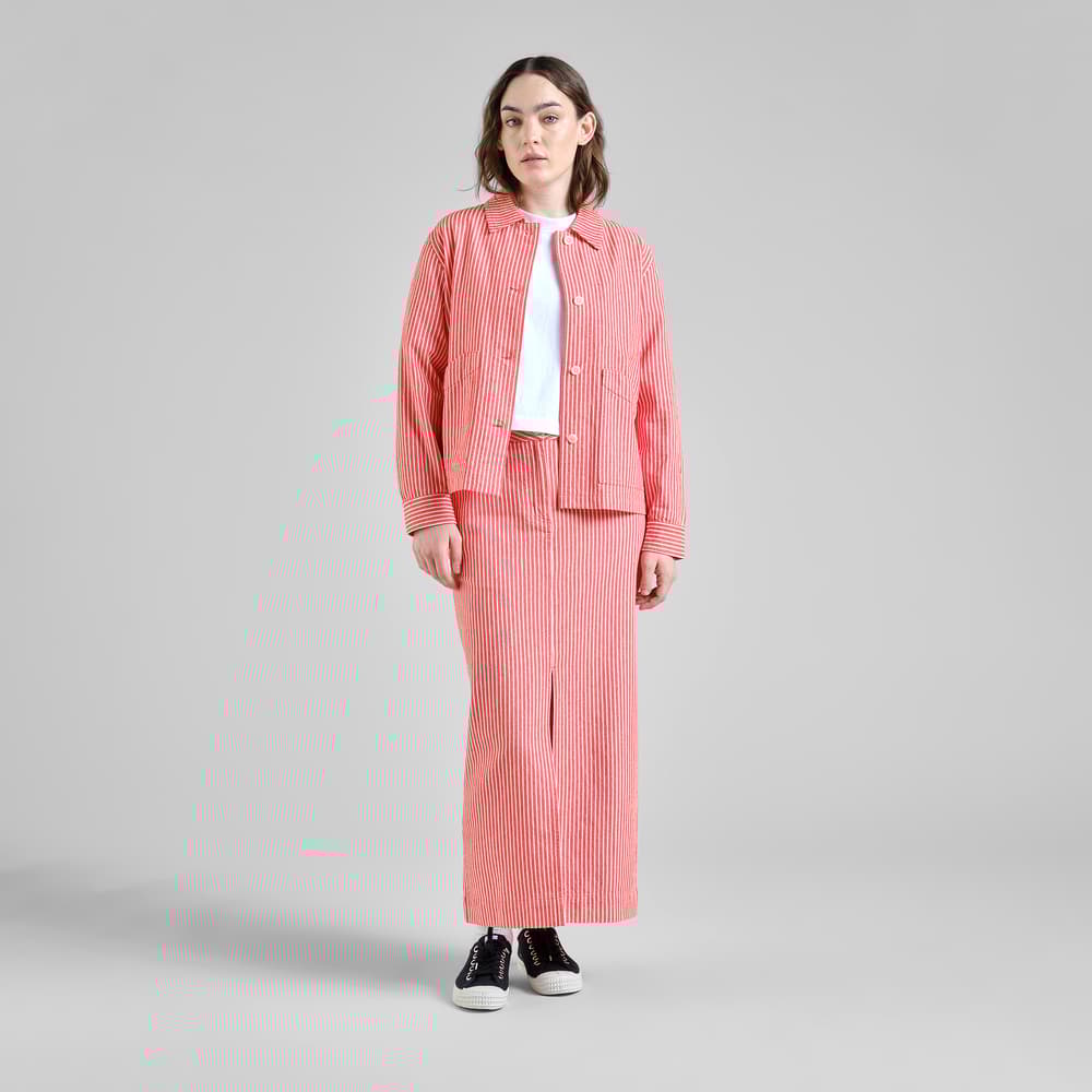 Skirt Finsta Work Stripe Grenadine Red