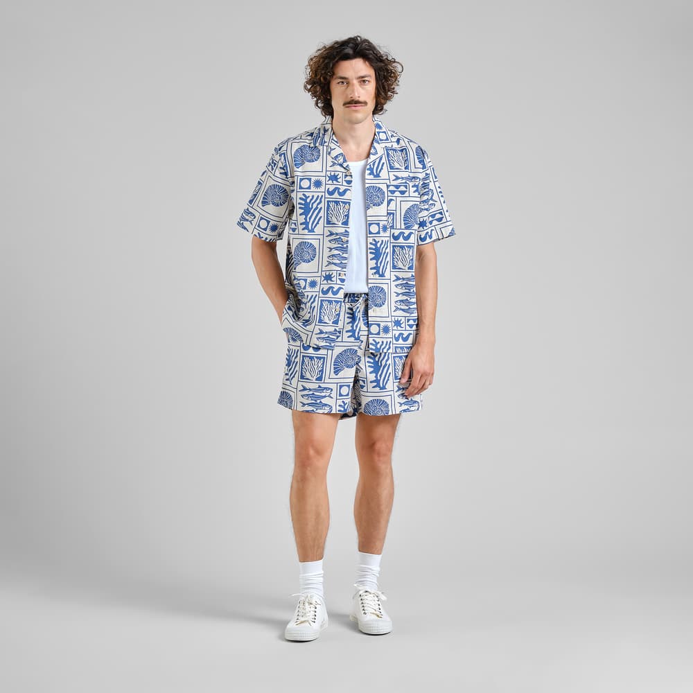 Shirt Marstrand Ocean Squares Oat White