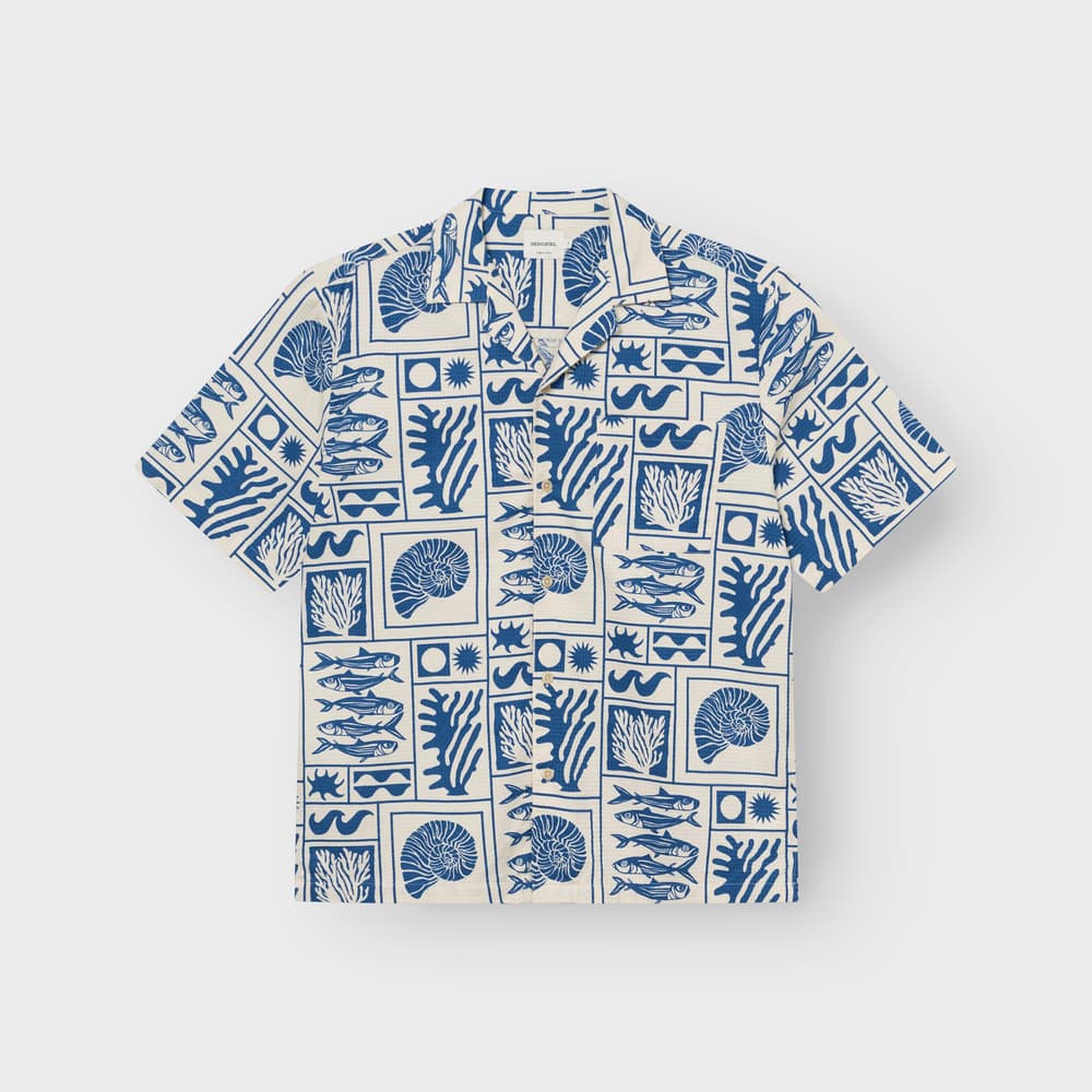 Shirt Marstrand Ocean Squares Oat White