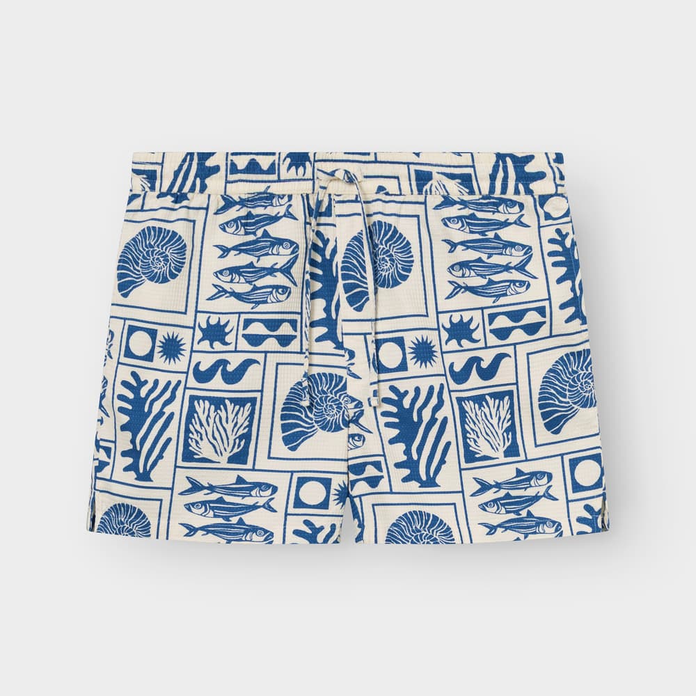 Shorts Essingen Ocean Squares Oat White