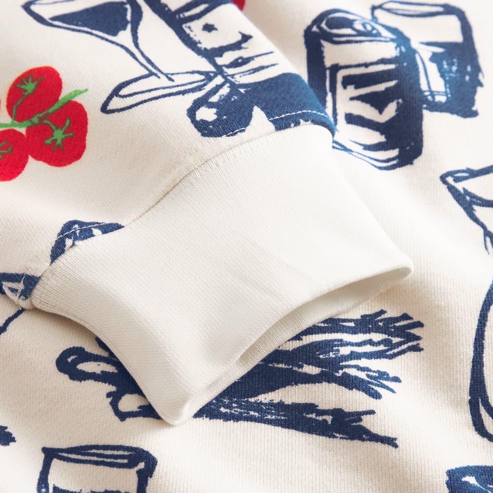 Hoodie Falun Dinner Time Oat White