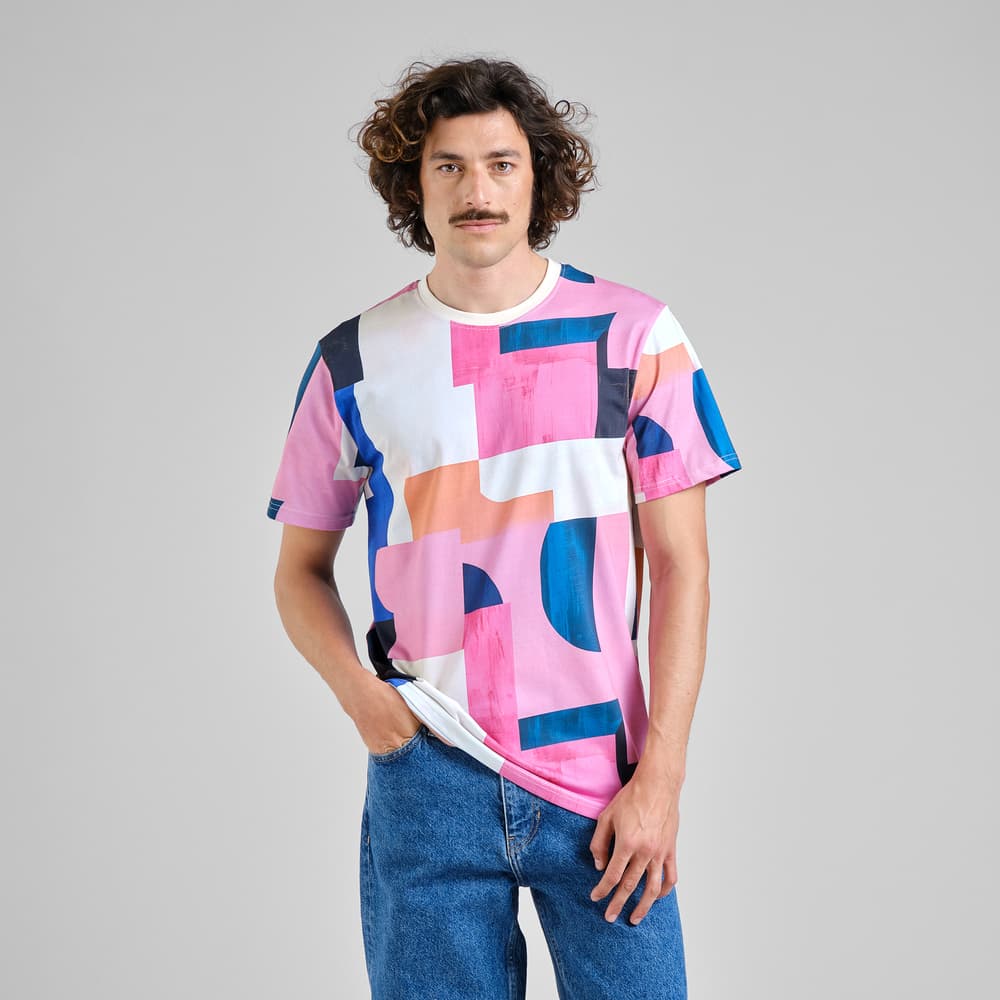 T-shirt Stockholm Abstract Block Multi Color