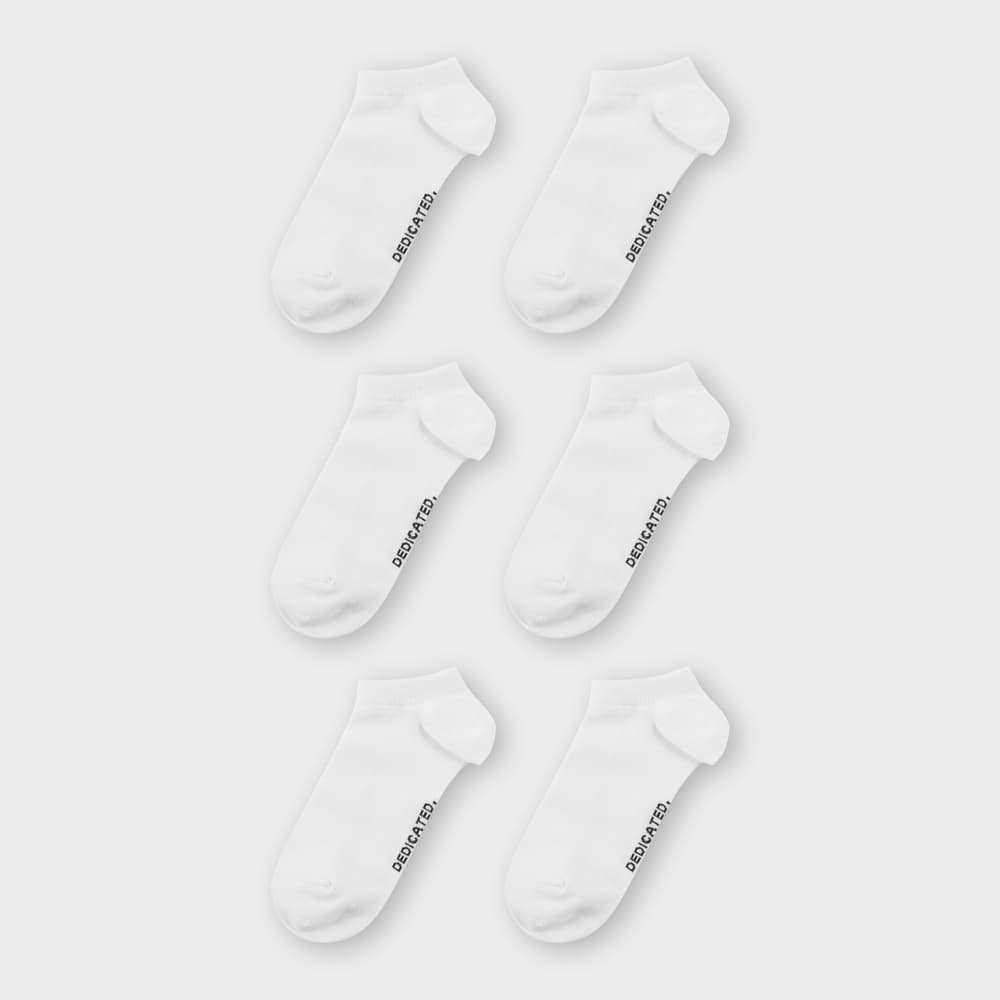 Low Socks Tibble White 6-pack