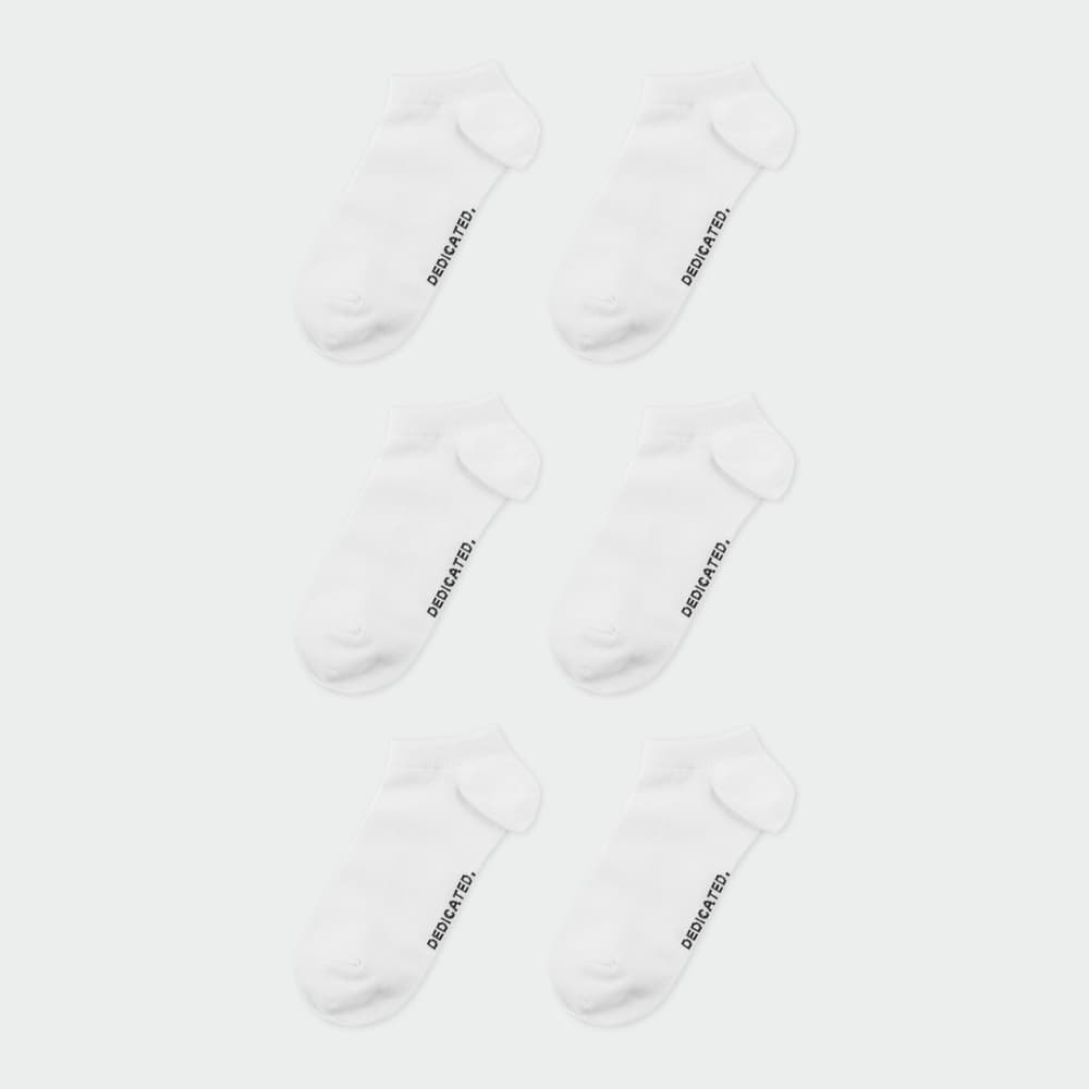 Low Socks Tibble White 6-pack