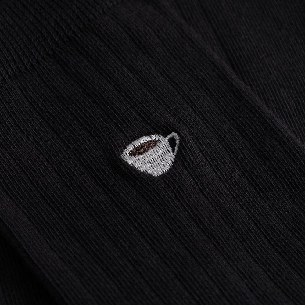 Rib Socks Knivsta Coffee Cup EMB Black
