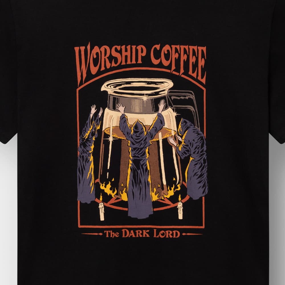 T-shirt Stockholm Worship Coffee Black