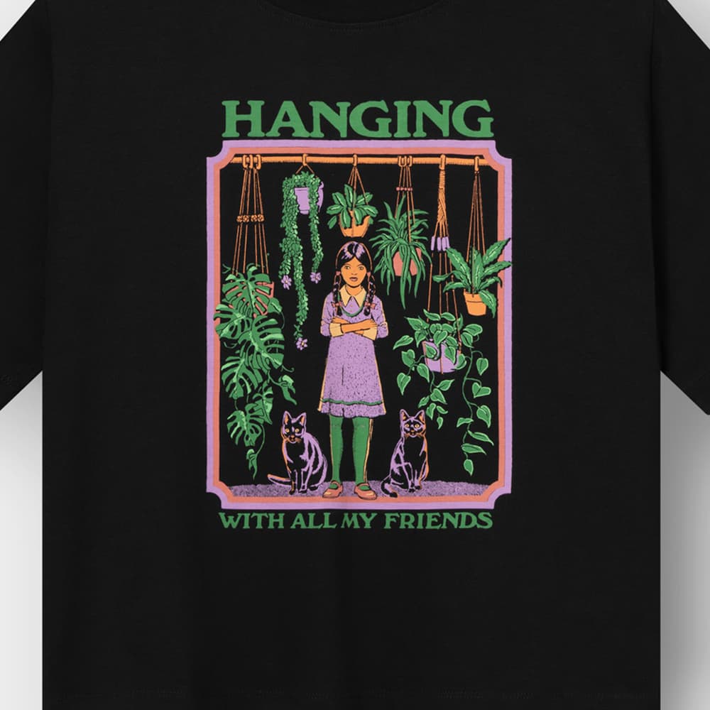 T-shirt Vadstena Hanging With All My Friends Black