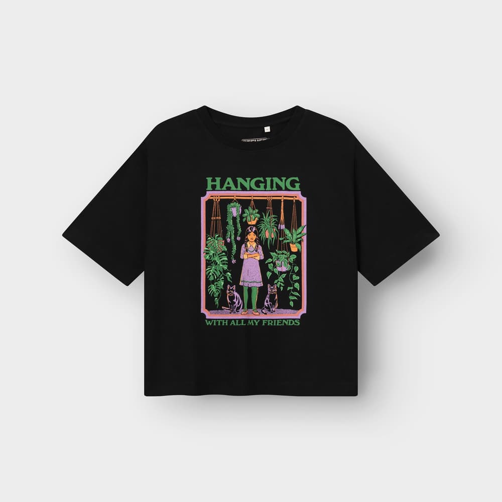 T-shirt Vadstena Hanging With All My Friends Black