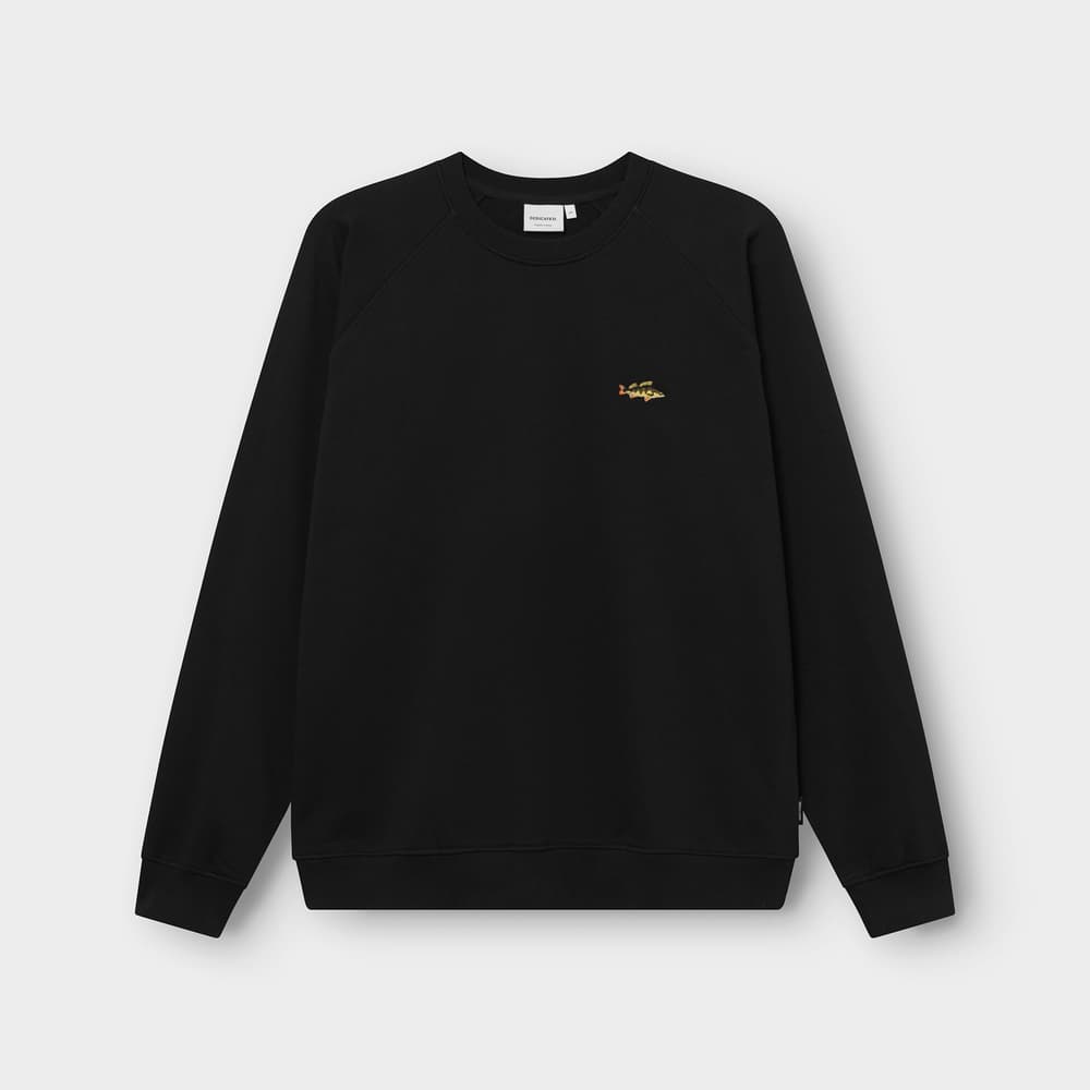 Sweatshirt Malmoe Perch EMB Black