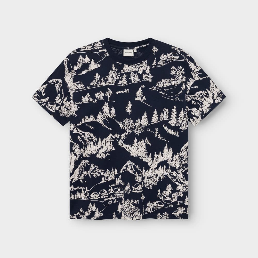 T-shirt Stockholm Blue Hills AOP Navy