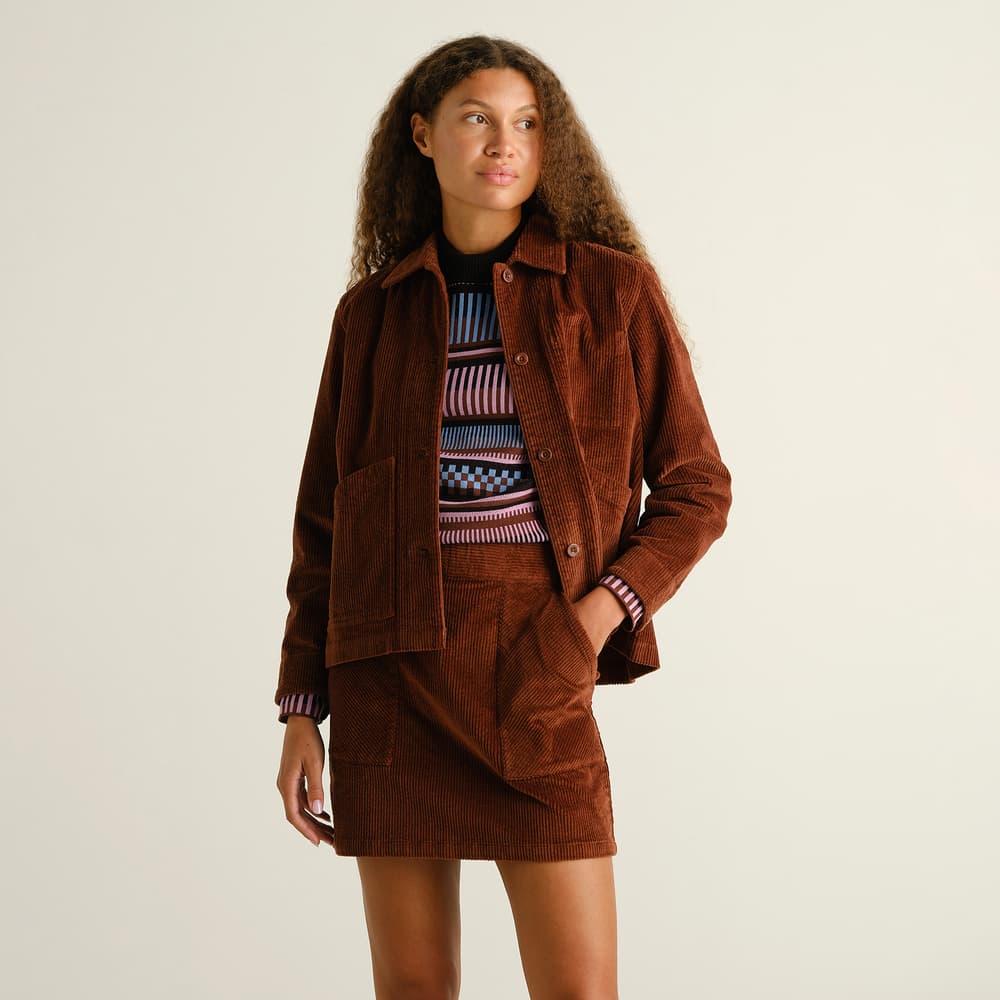 Skirt Majorna Corduroy Cappuccino Brown