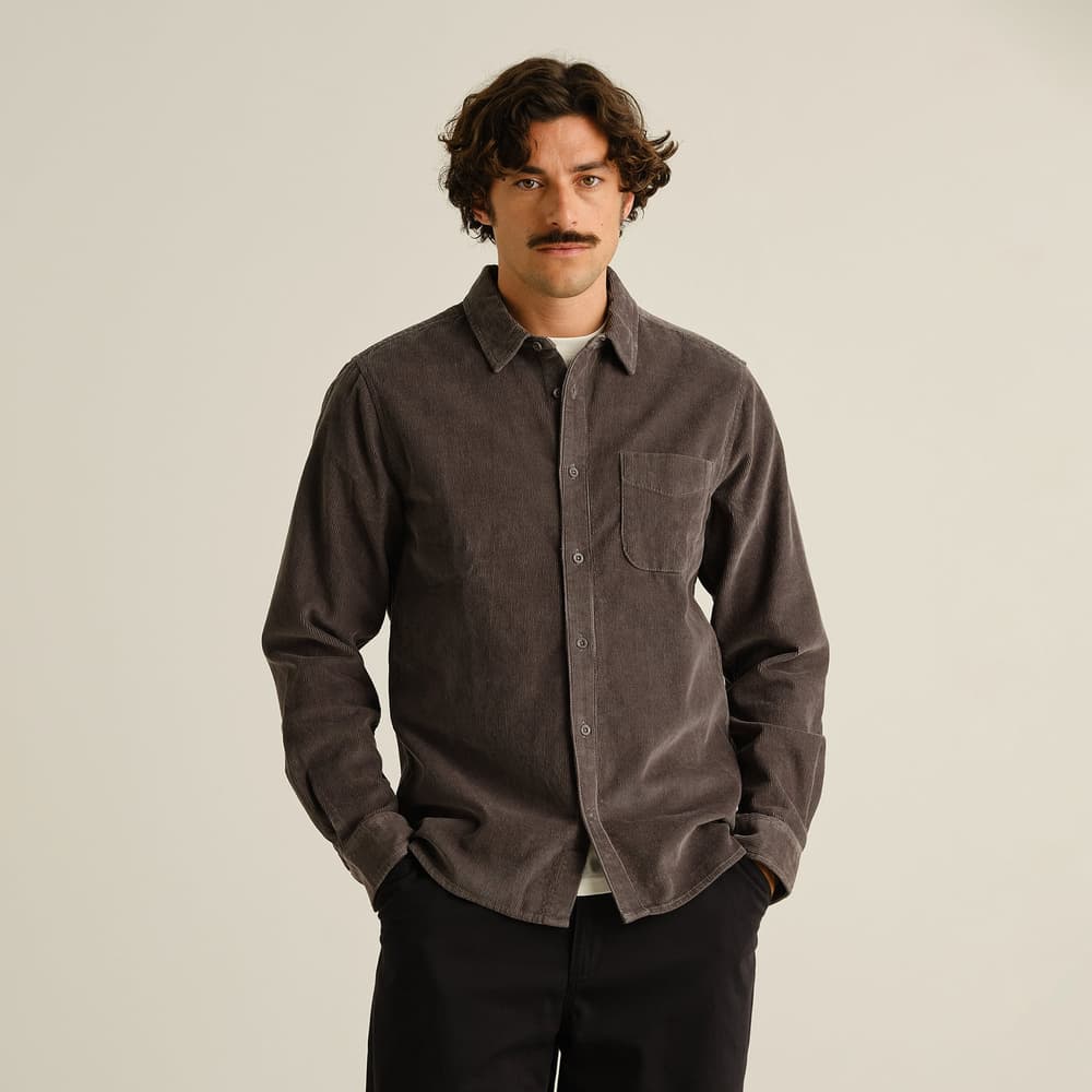 Shirt Varberg Corduroy Rock Grey