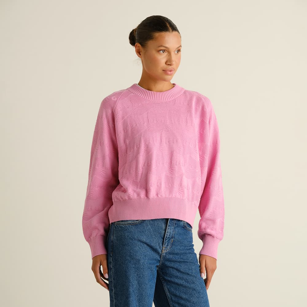 Sweater Husie Pepita Cats Knit Moonlite Pink