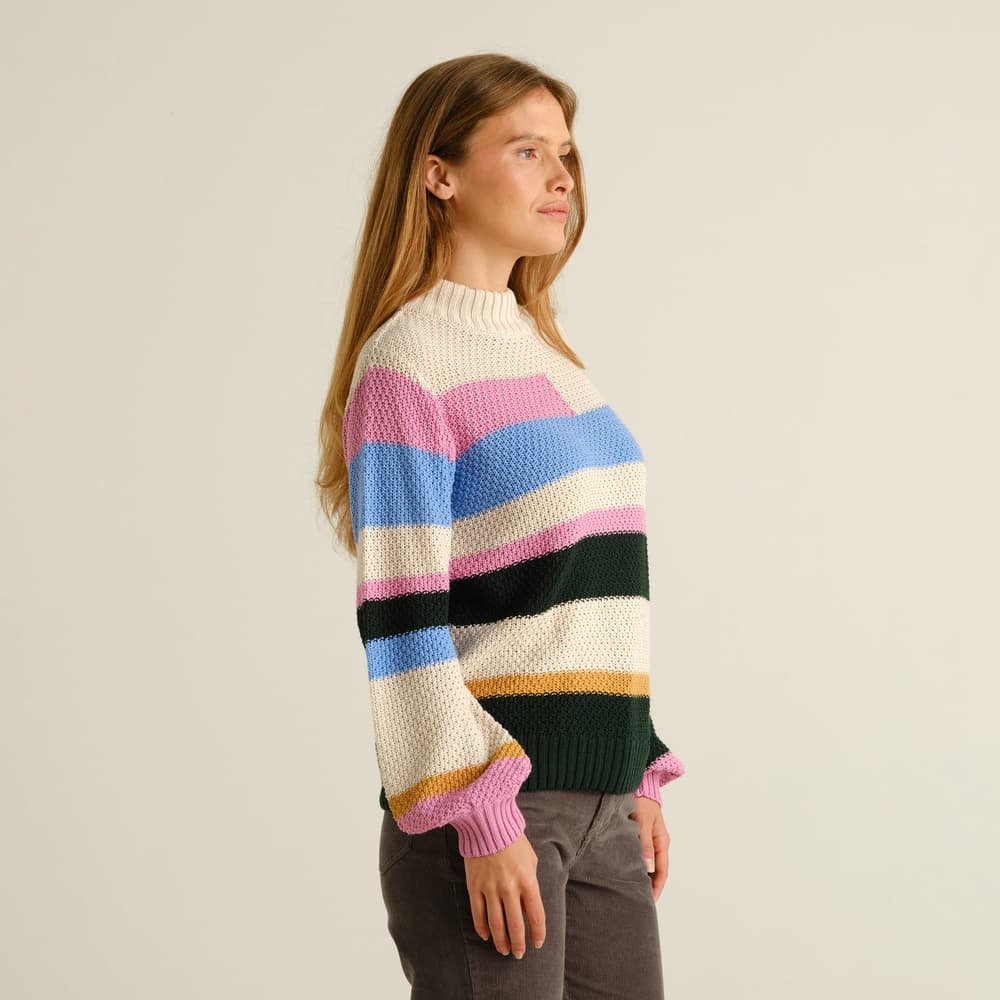 Sweater Gotland Offset Stripe Multi Color