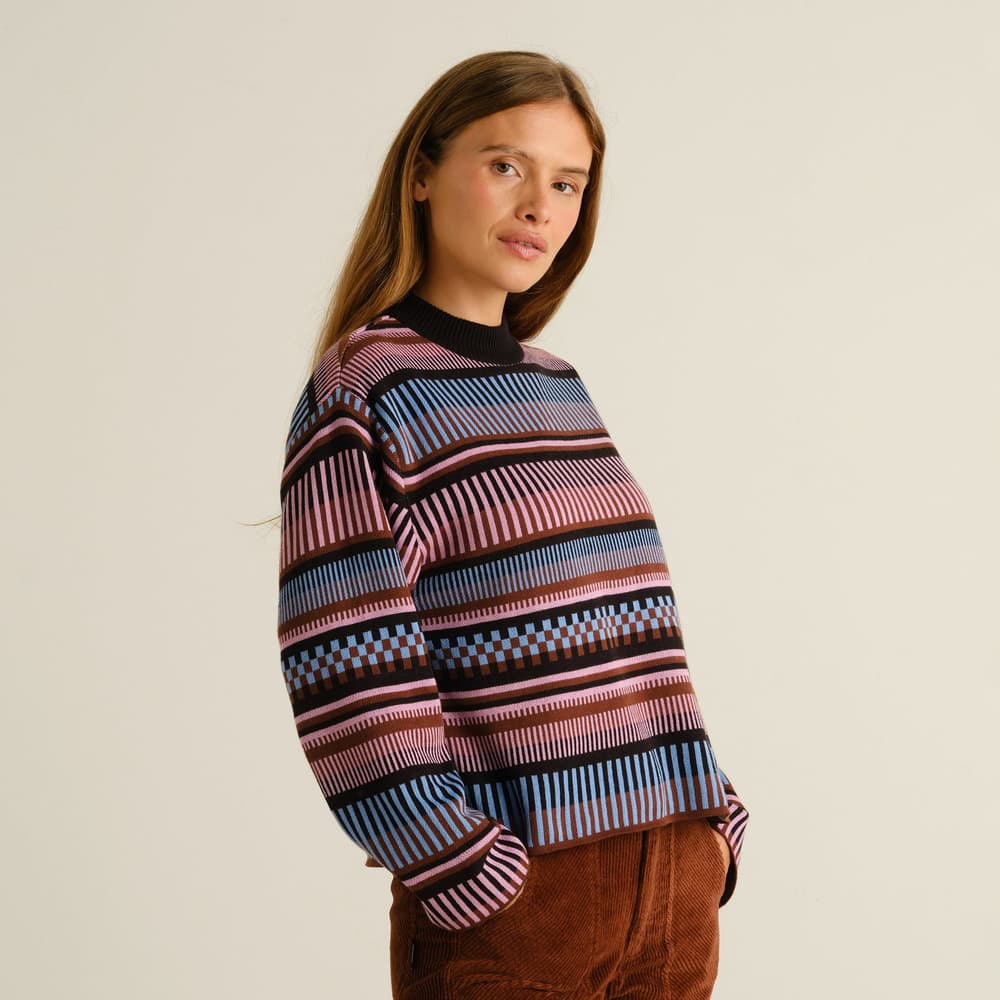Sweater Limhamn Dashed Stripe Multi Color