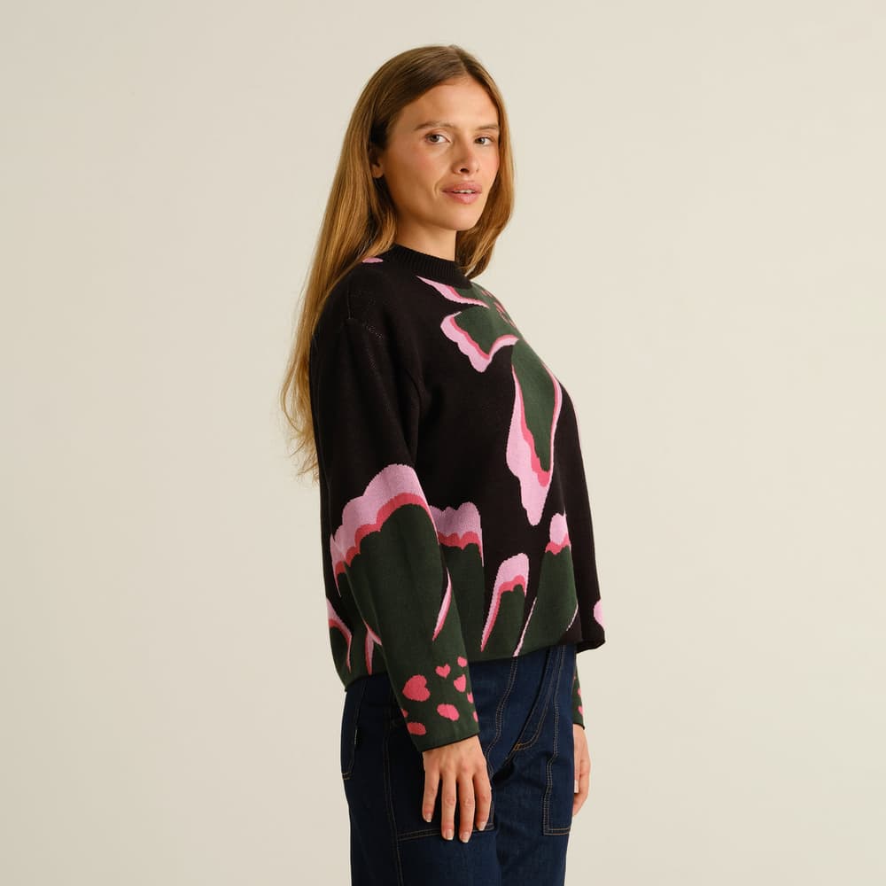 Sweater Limhamn Big Bloom Multi Color