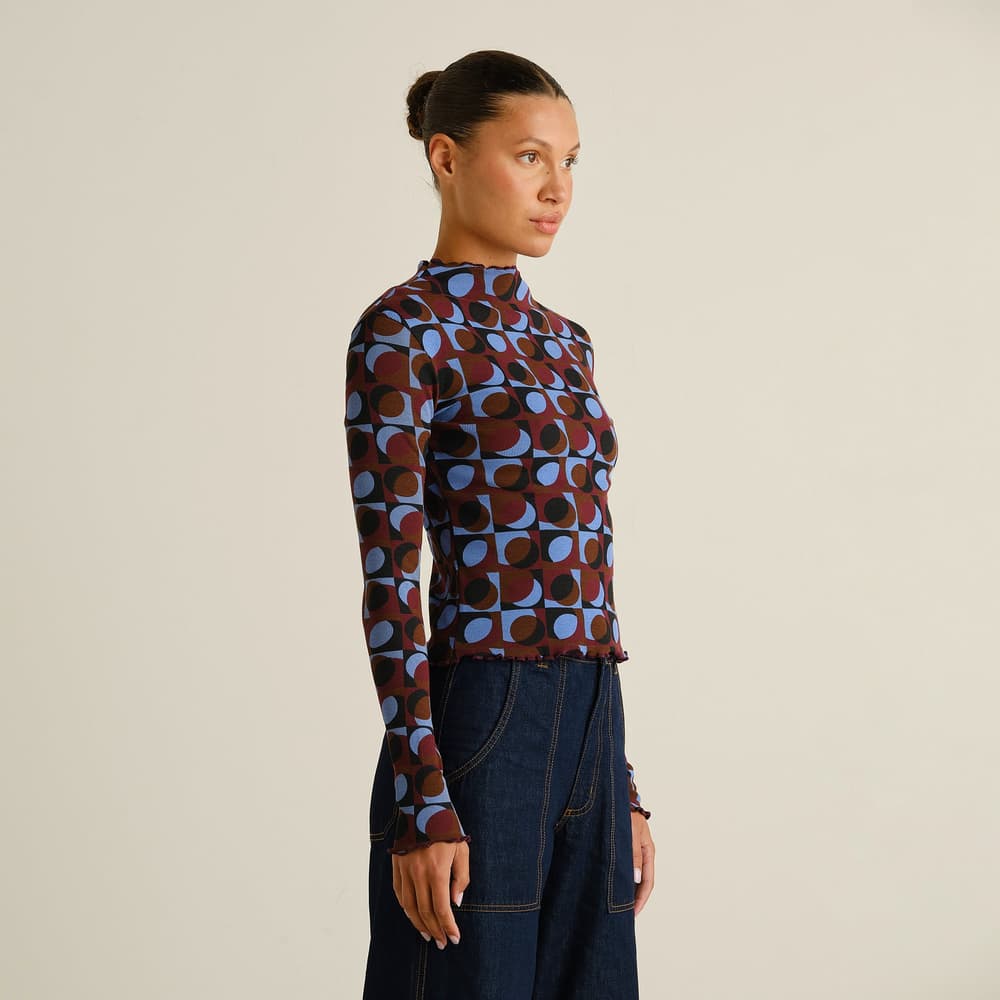 Rib Top Ryd Retro Geo Multi Color