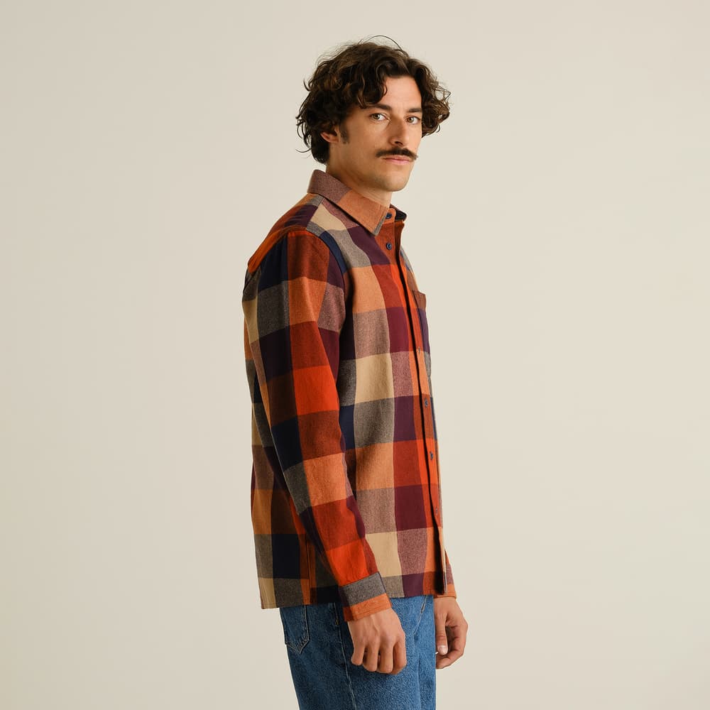 Shirt Rute Flannel Check Muted Multi Color