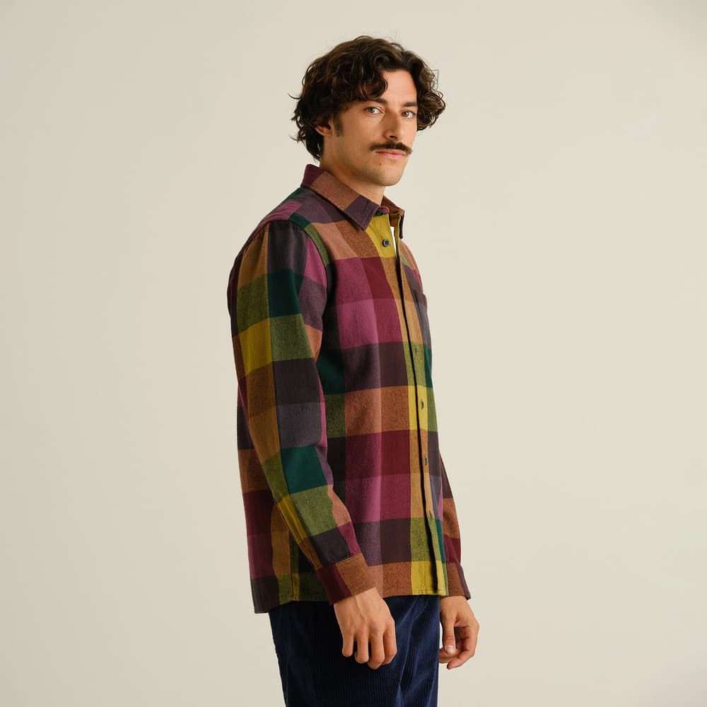 Shirt Rute Flannel Check Bold Multi Color