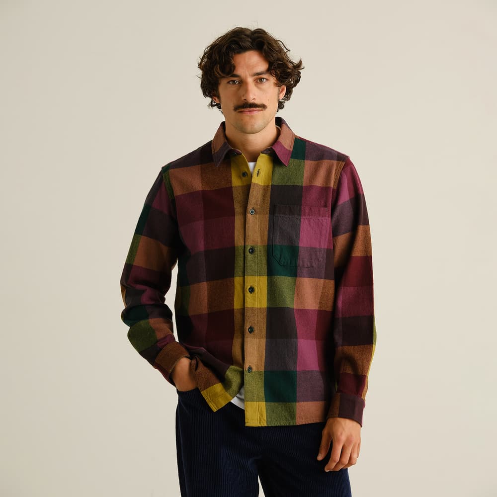 Shirt Rute Flannel Check Bold Multi Color