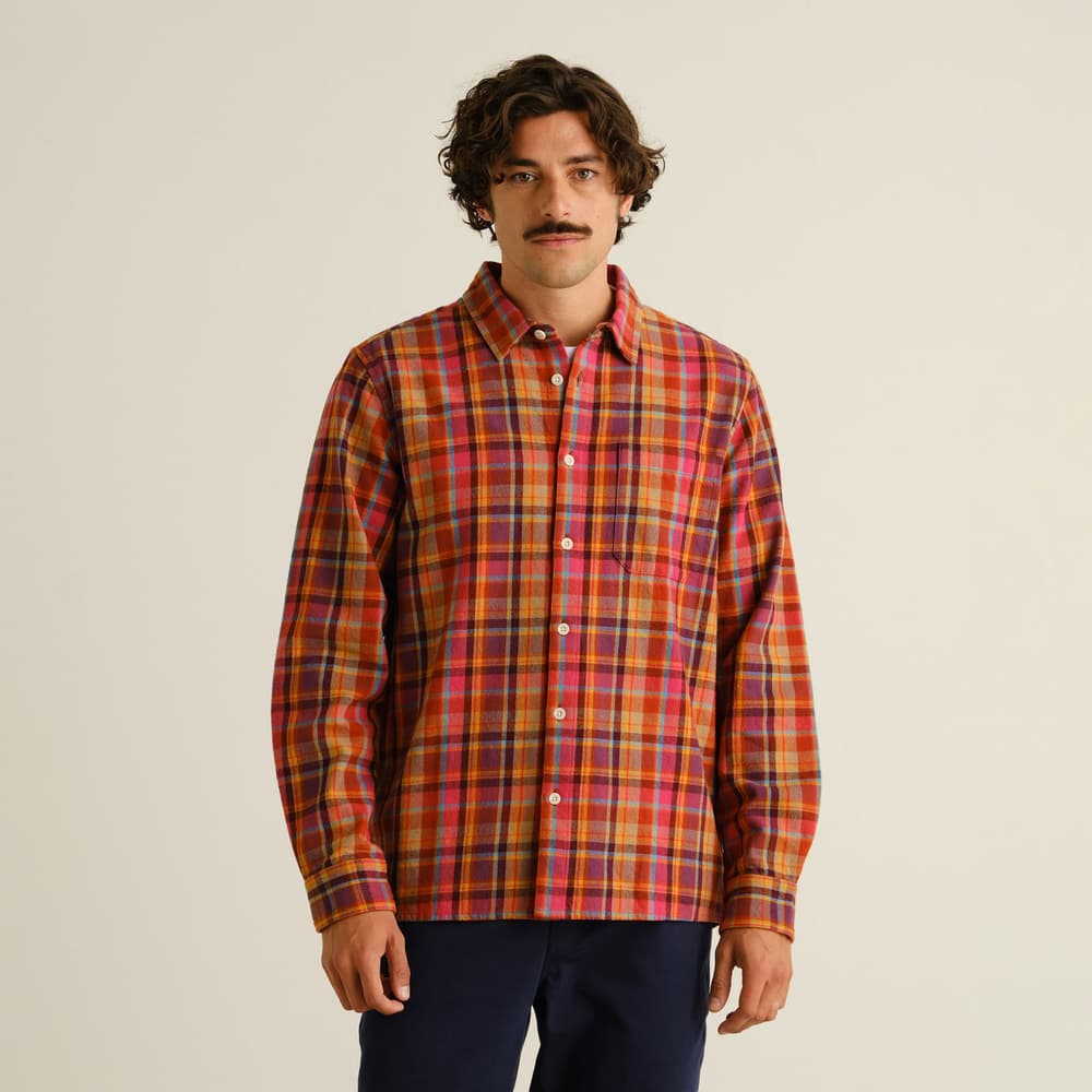 Shirt Rute Flannel Madras Check Multi Color