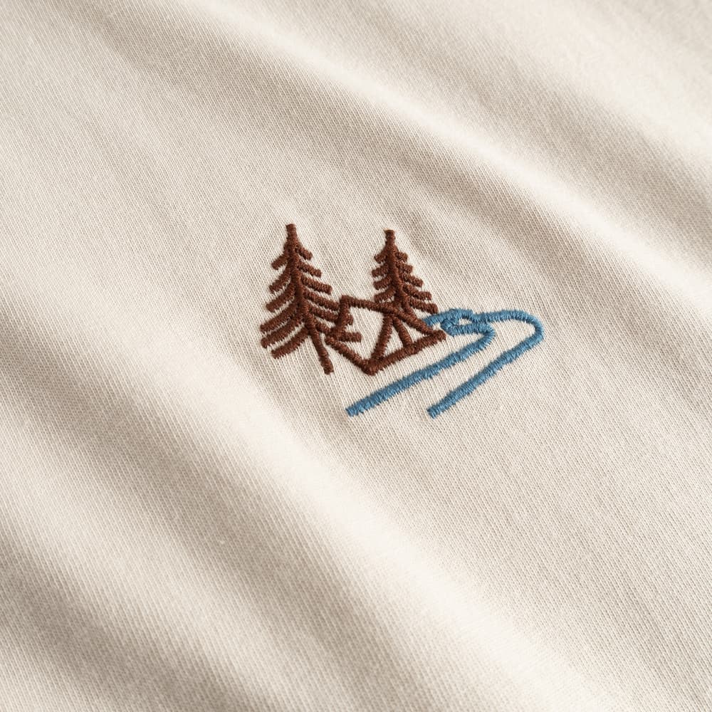 T-shirt Stockholm Camp Creek EMB Oat White