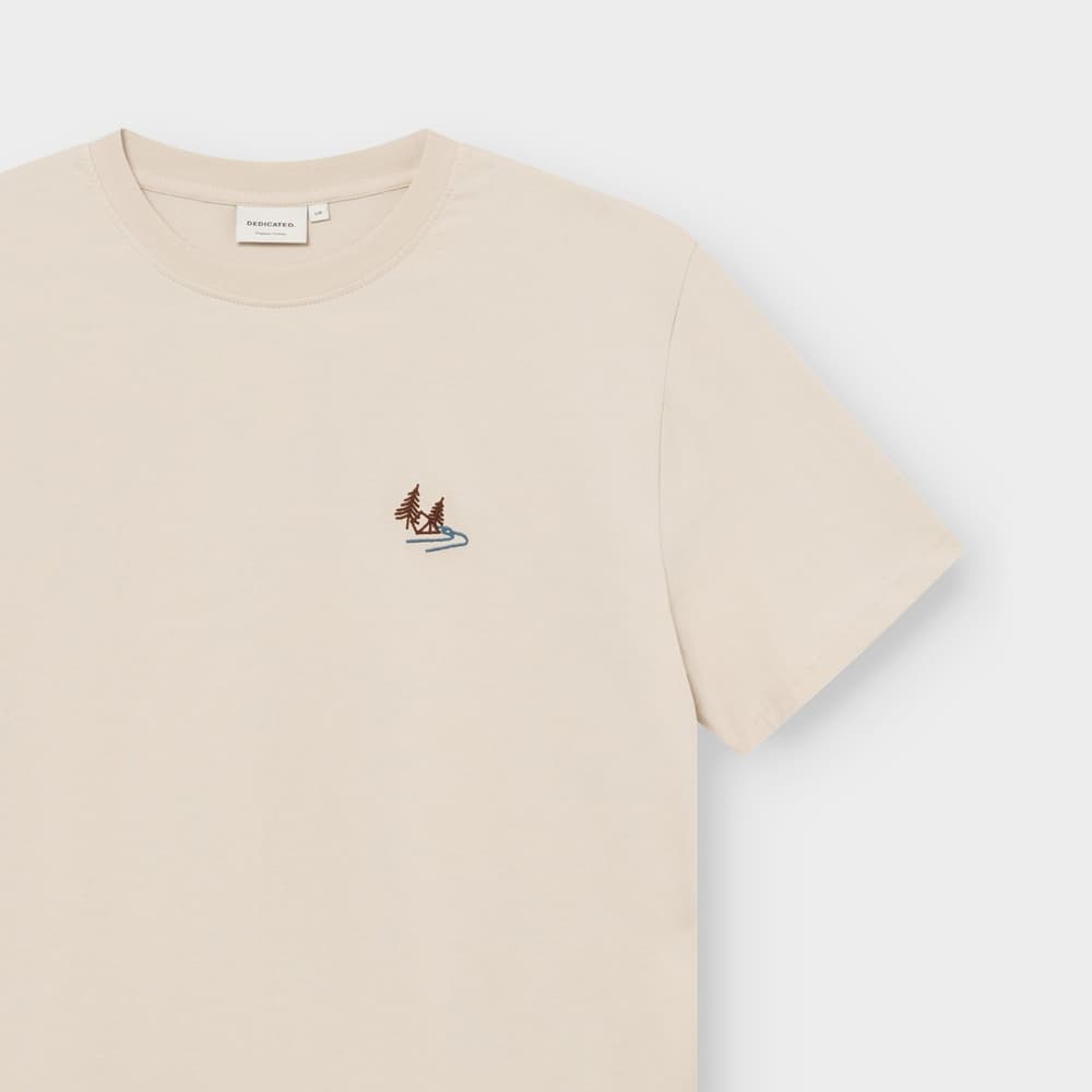 T-shirt Stockholm Camp Creek EMB Oat White
