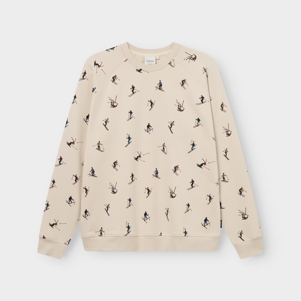 Sweatshirt Malmoe Ski Team AOP Oat White