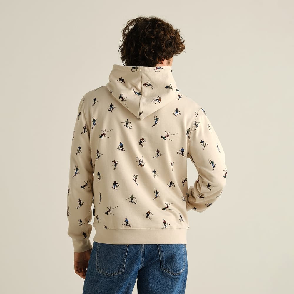 Hoodie Falun Ski Team AOP Oat White