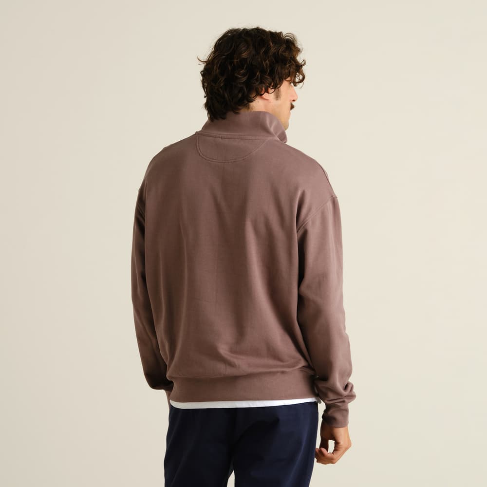 Half Zip Sweatshirt Sandvalla Sparrow Brown
