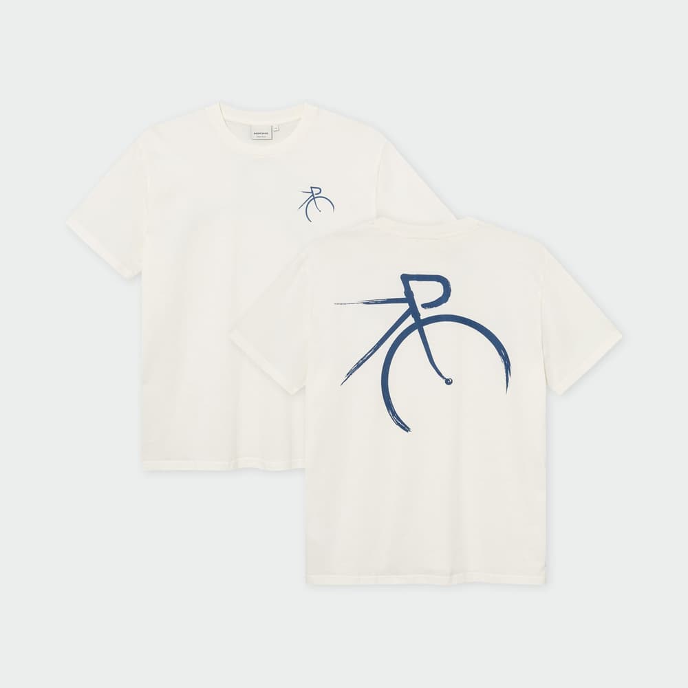 T-shirt Stockholm Painted Side Bike Off-White