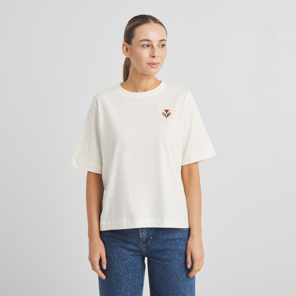 T-shirt Vadstena Autumn Harvest EMB Off-White