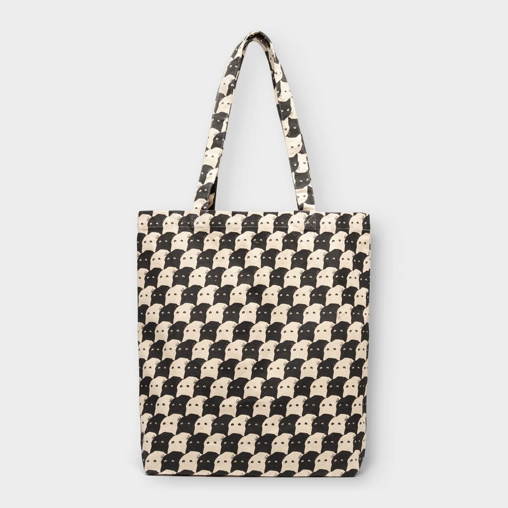 Tote Bag Torekov Pepita Cats Off-White