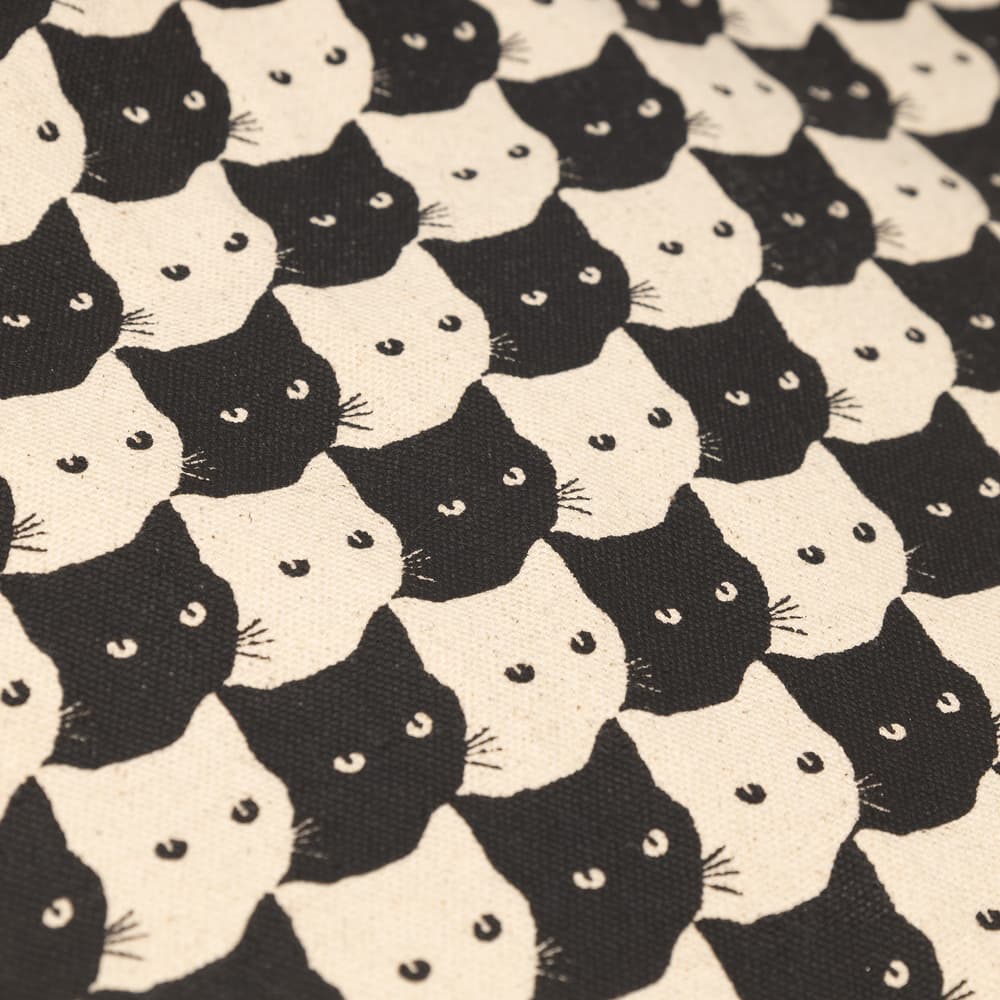 Tote Bag Torekov Pepita Cats Off-White