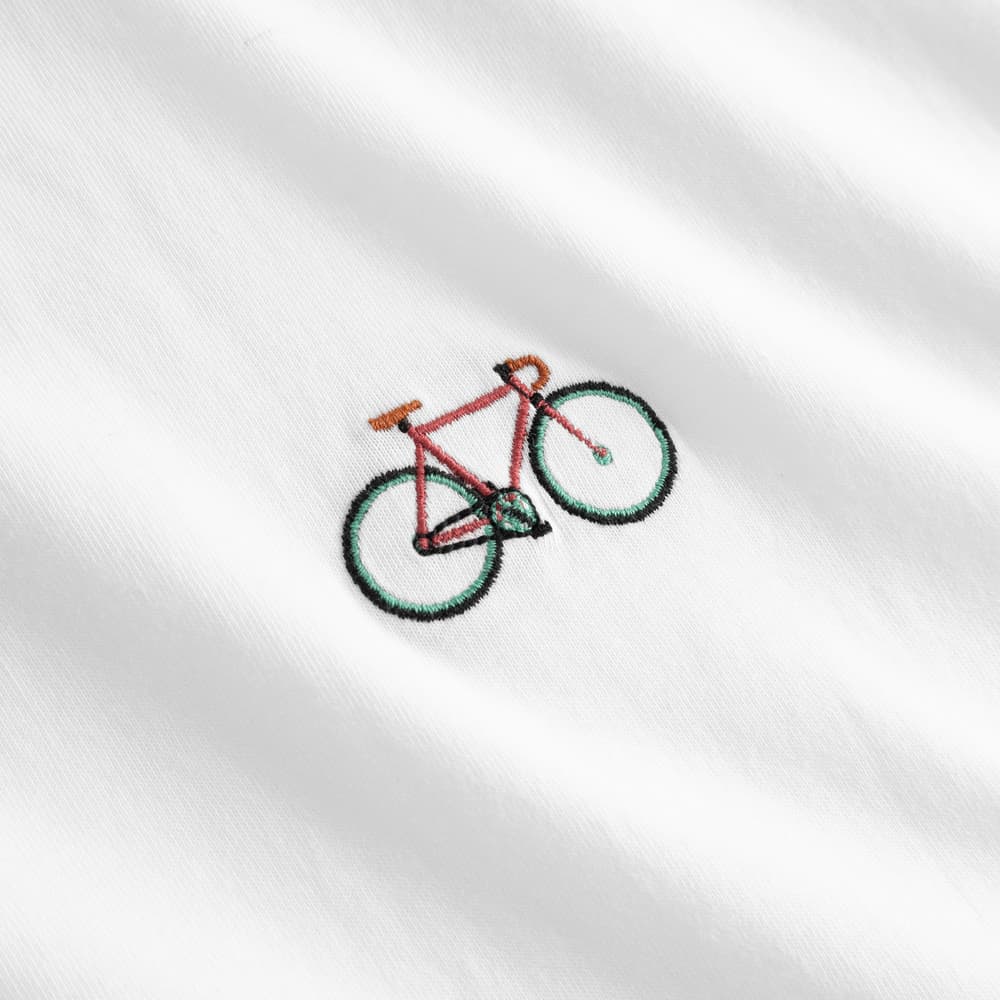 T-shirt Stockholm Race Bike EMB White