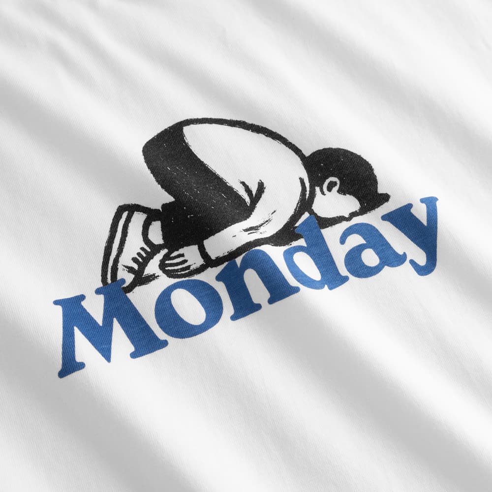 T-shirt Stockholm Monday Crash White