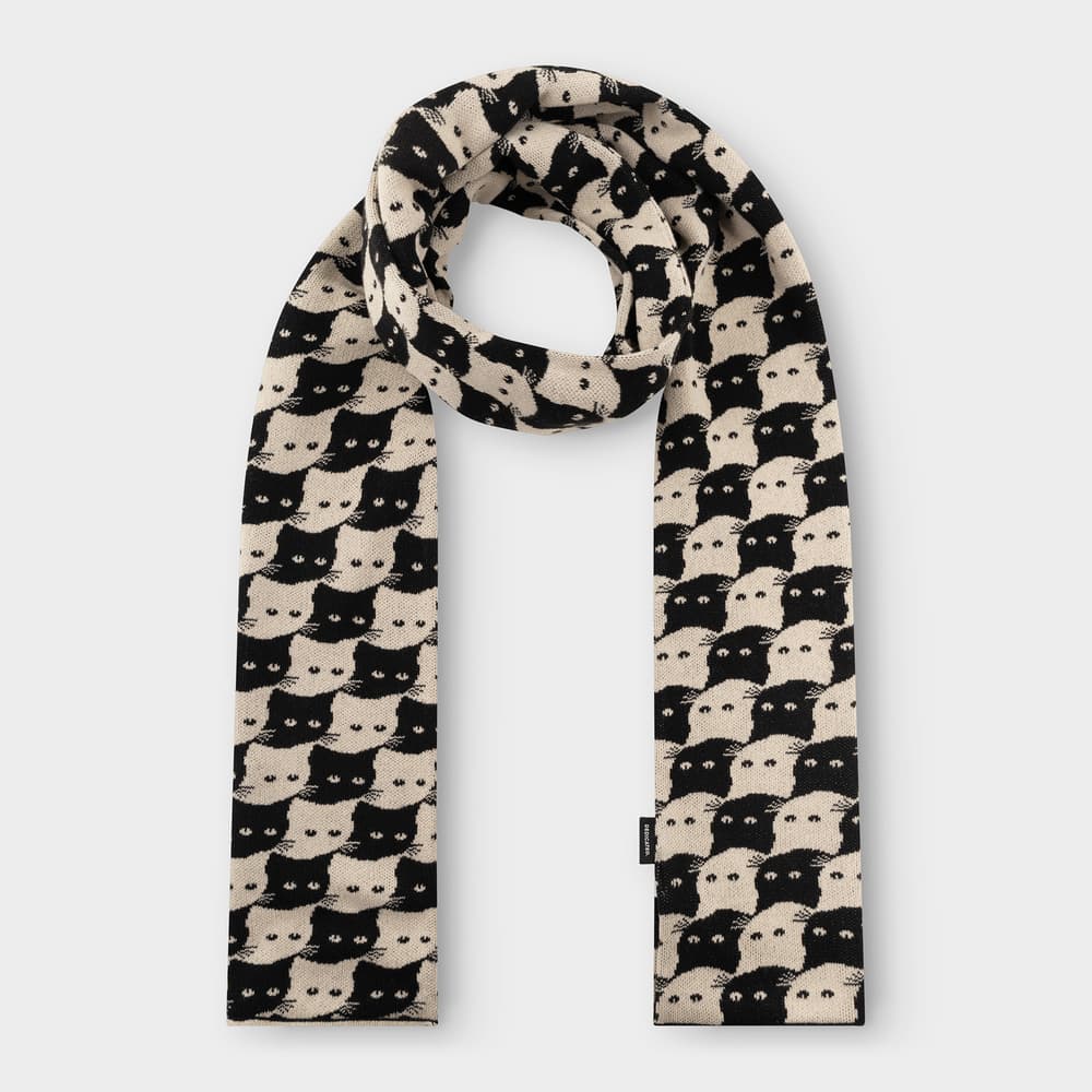 Scarf Rossberga Pepita Cats Oat White
