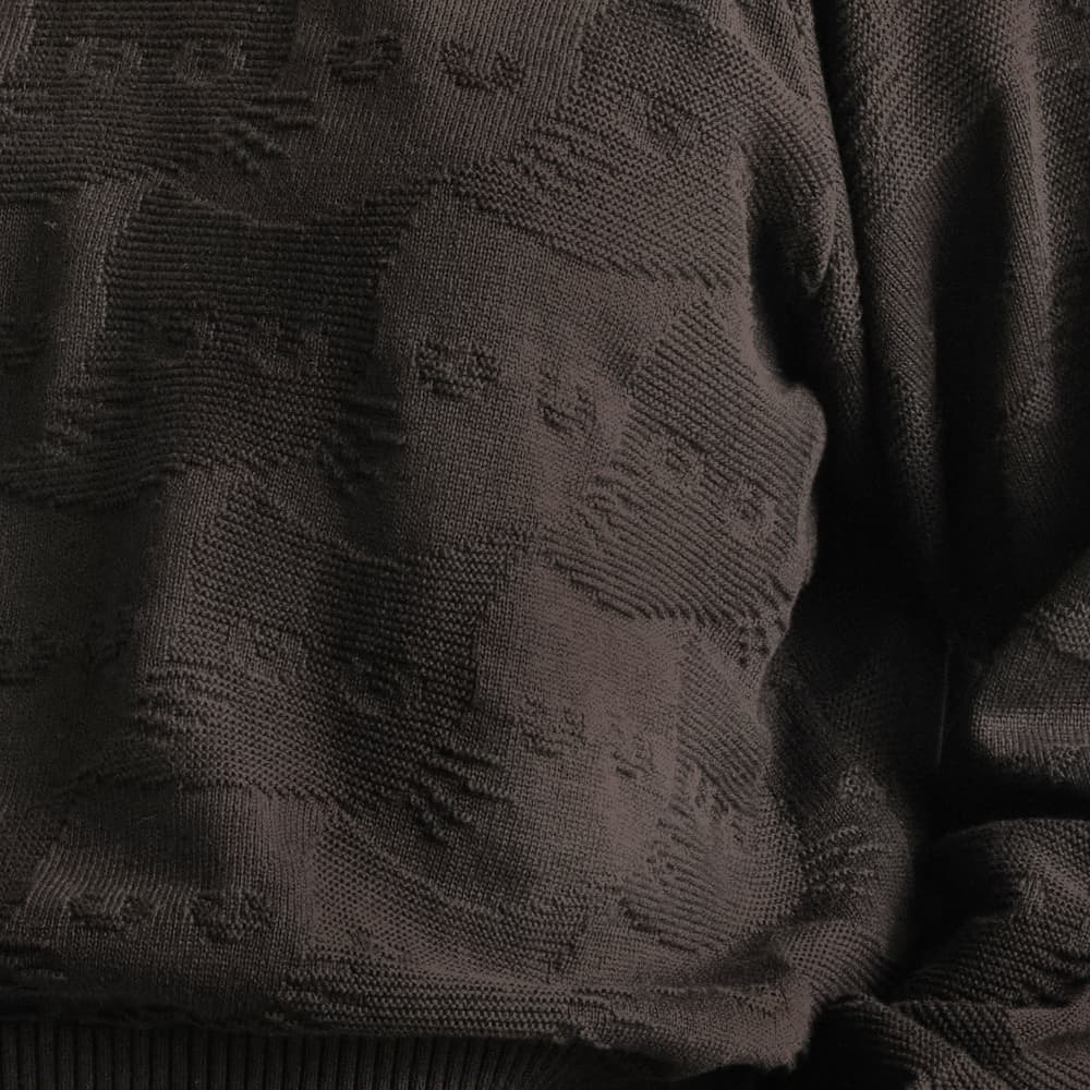 Sweater Husie Pepita Cats Knit Black