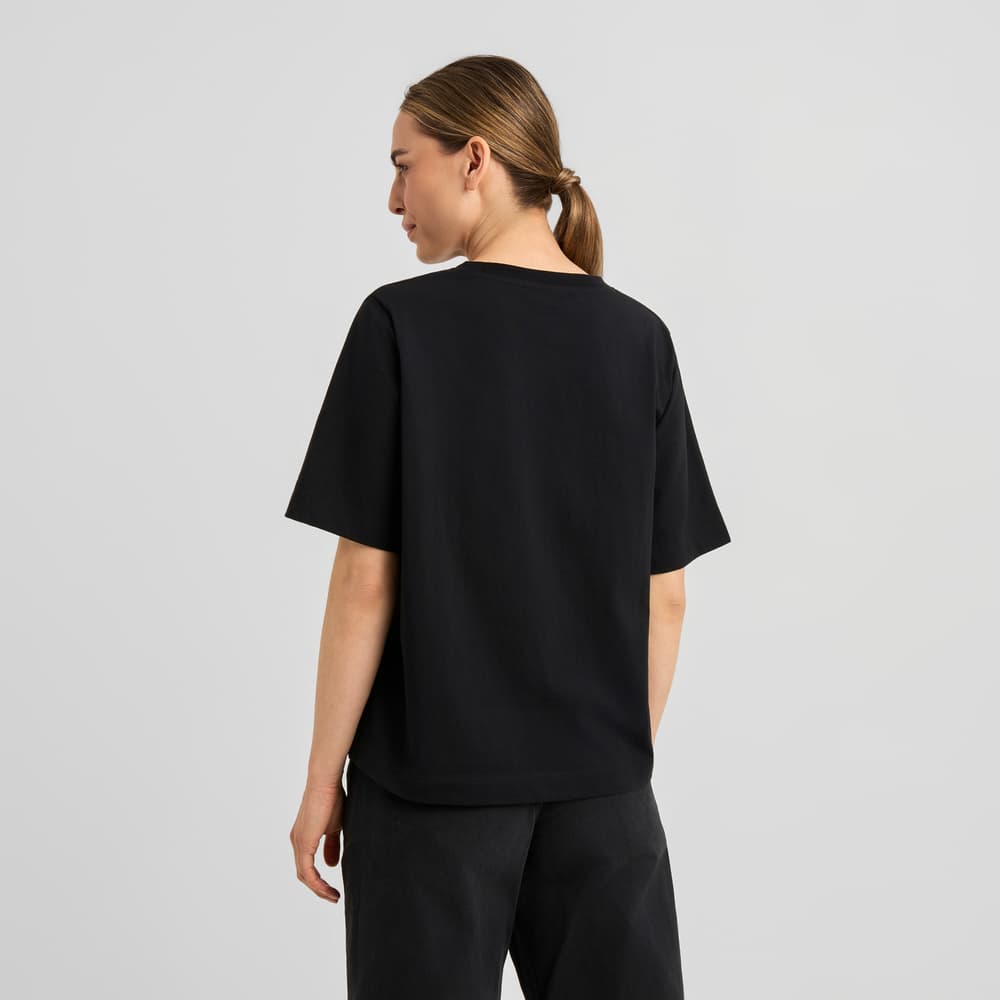 T-shirt Vadstena Cat and Noodles Black