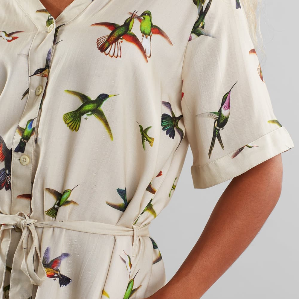 Dress Bornholm Floral Hummingbirds Multi Color