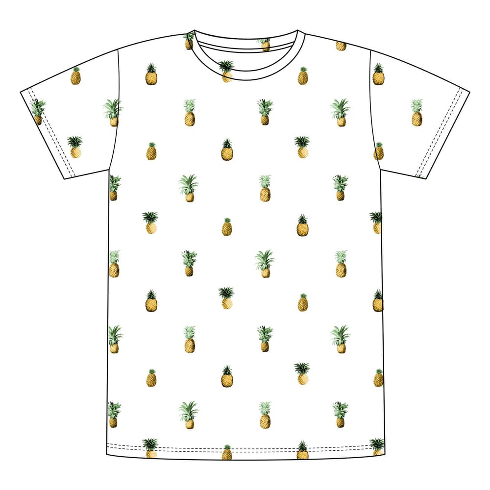T-shirt Stockholm Pineapples White