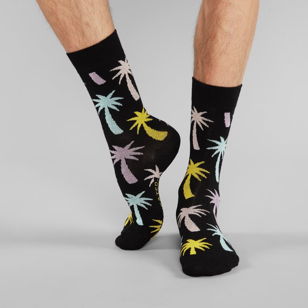 Socks Sigtuna Big Palms Black