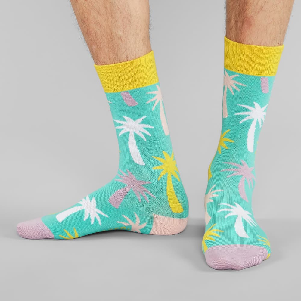 Socks Sigtuna Big Palms Green