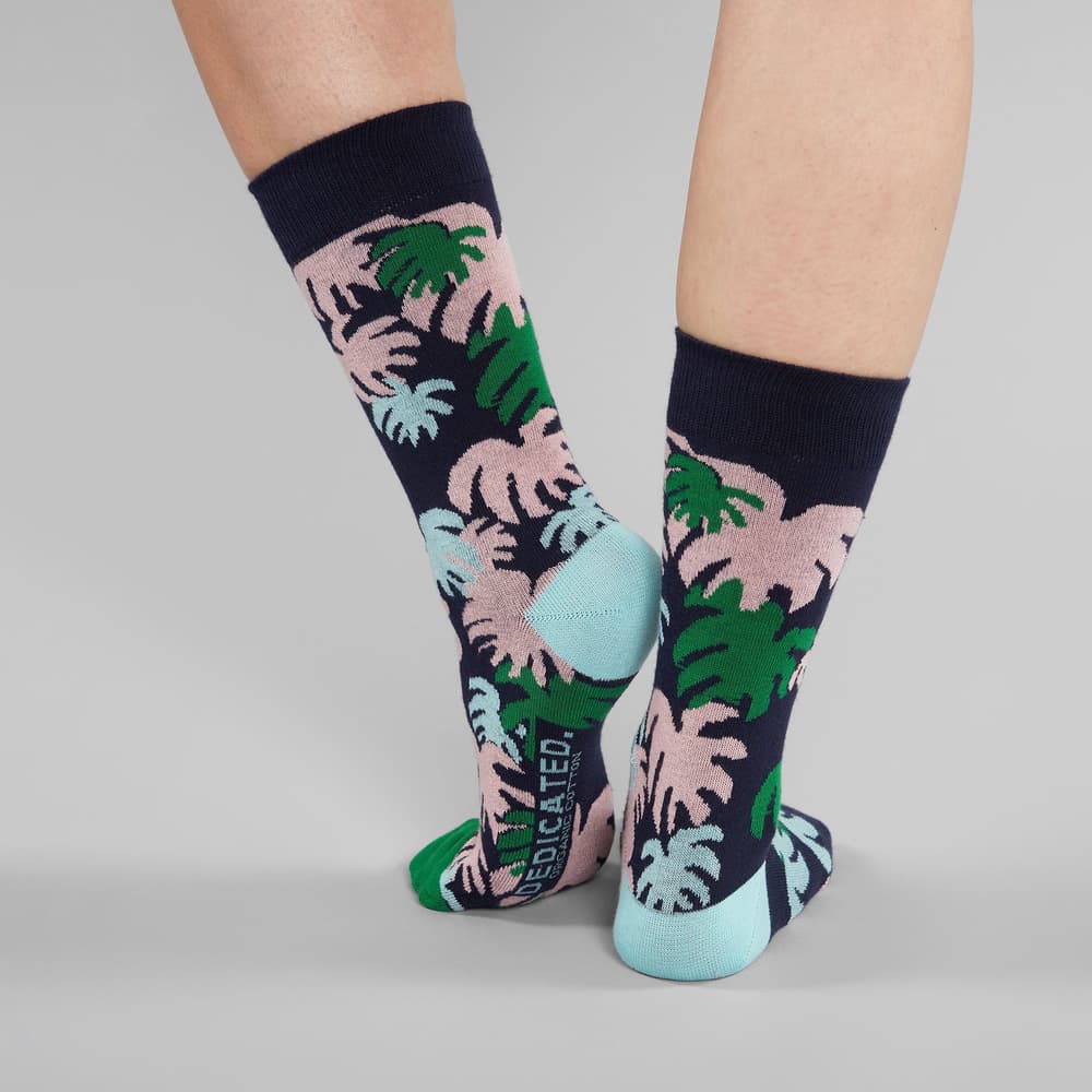 Socks Sigtuna Monstera Navy