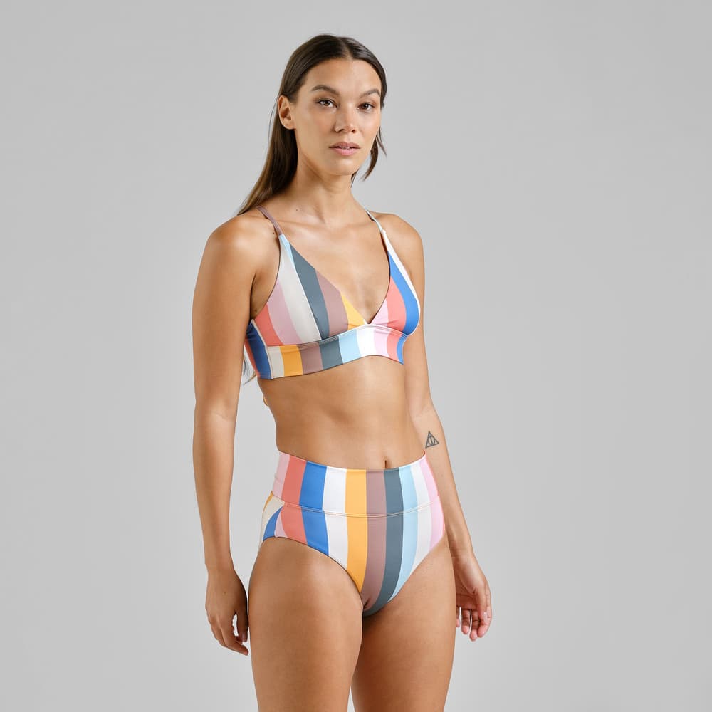 Bikini Pants Slite Stripes Multi Color
