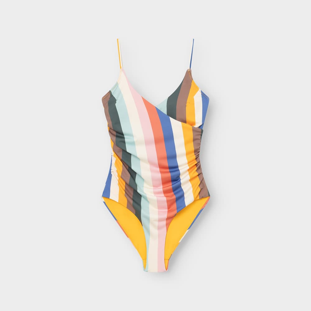 Wrap Swimsuit Klinte Stripes Multi Color