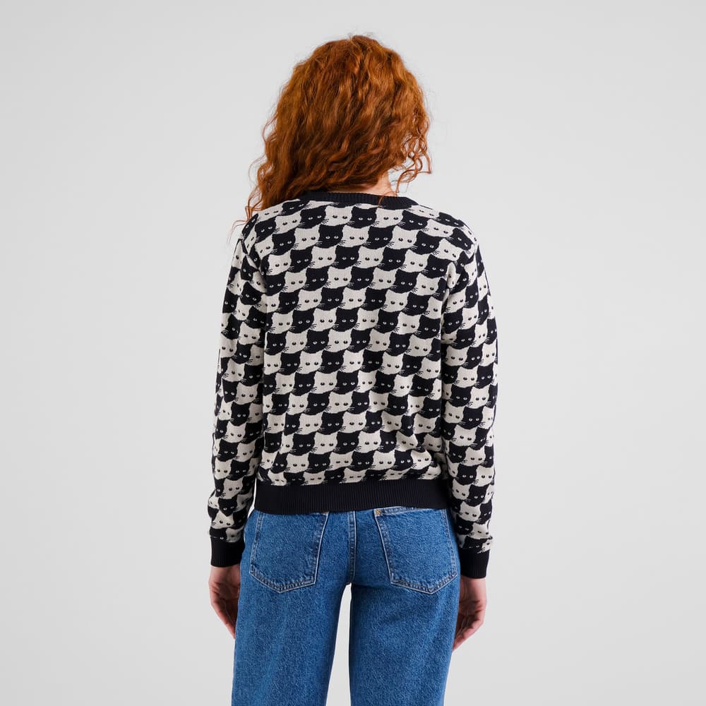 Sweater Arendal Pepita Cats Oat White