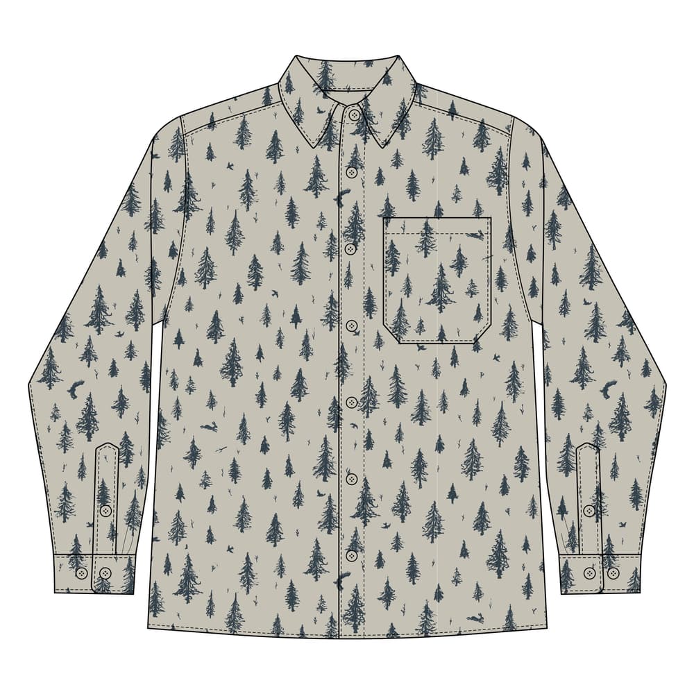 Shirt Rute Pen Forest Bone White